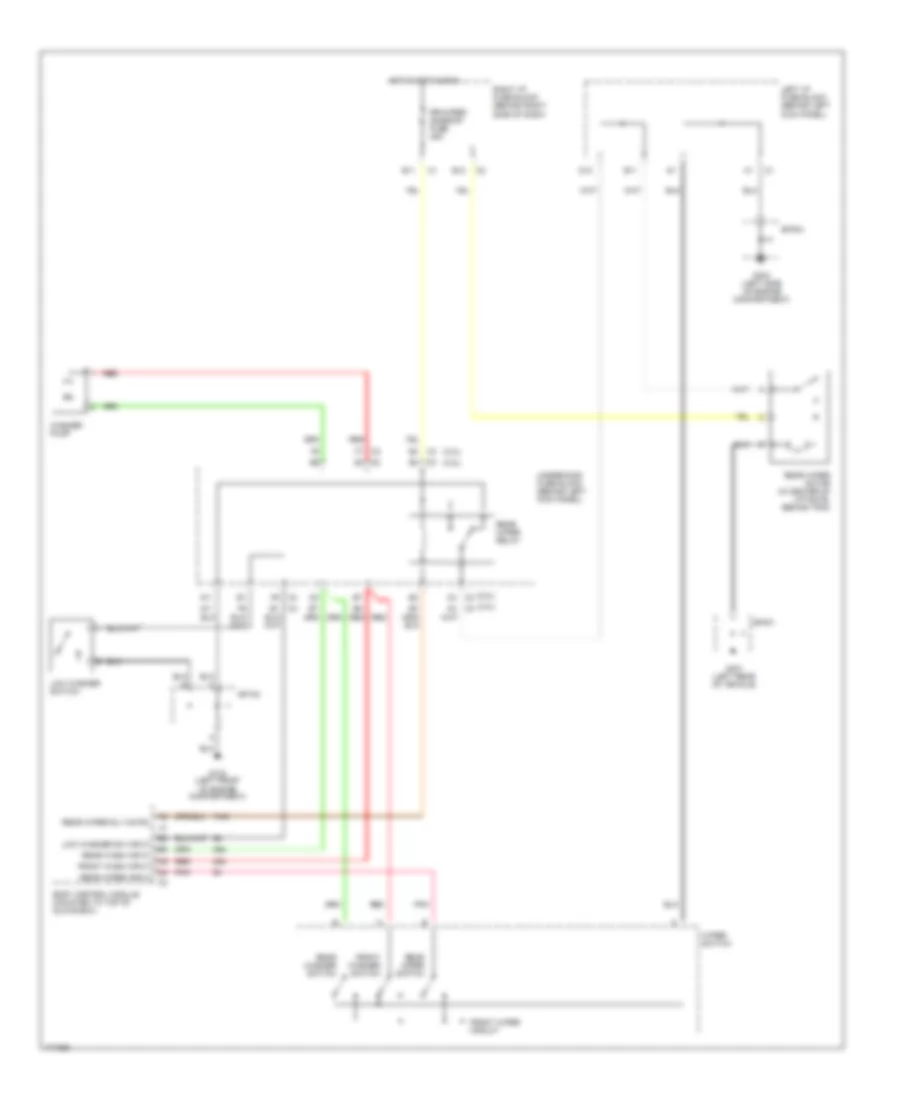 Электросхема заднего стеклоочистителя и омывателя стекла для Saturn LW200 2003