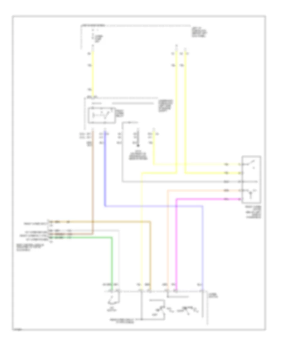 Электросхема стеклоочистителя, дворников и омывателя для Saturn LW200 2003