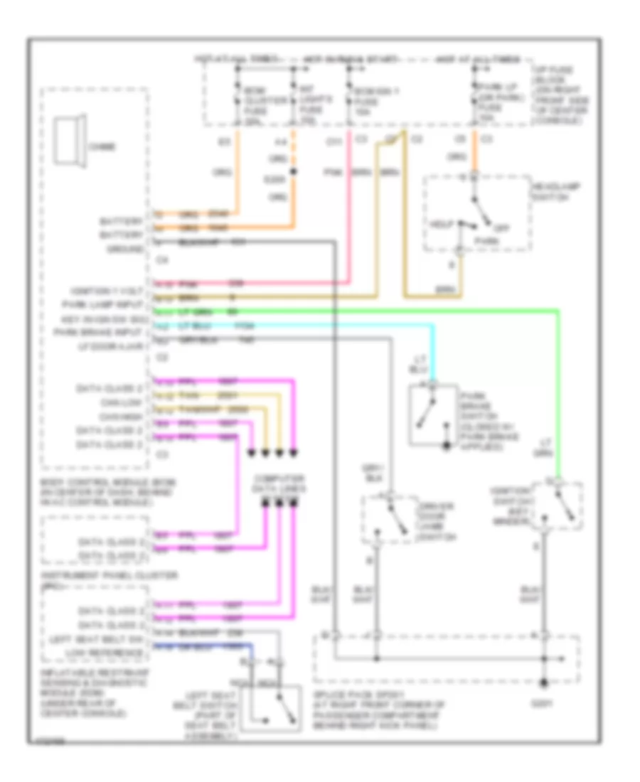 Warning Systems Wiring Diagram for Saturn Vue 2003