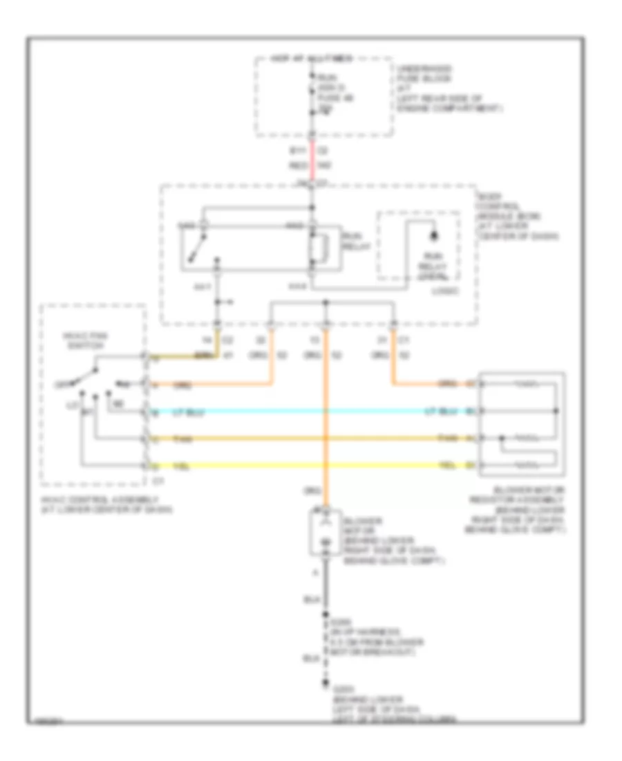 Heater Wiring Diagram for Saturn Ion 1 2004