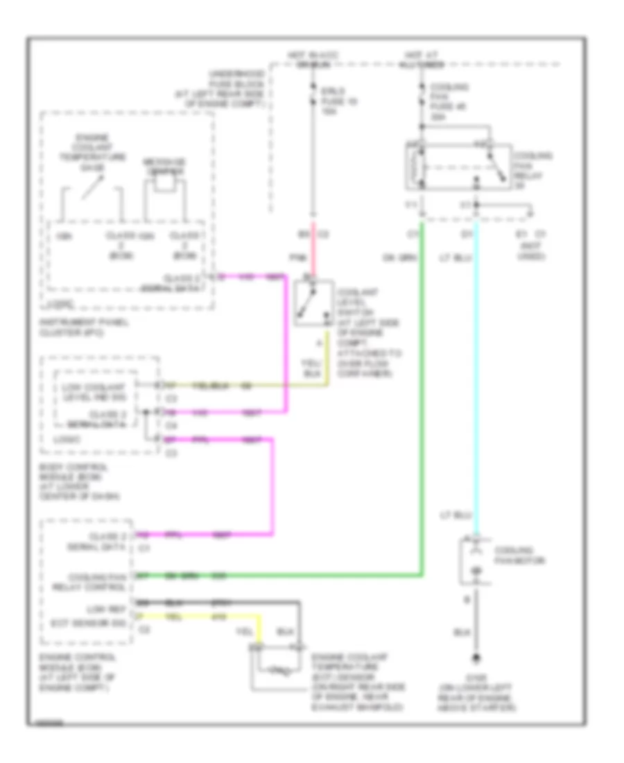 Cooling Fan Wiring Diagram for Saturn Ion 1 2004
