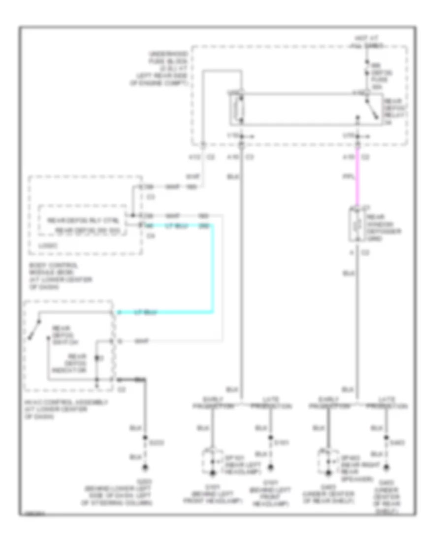 Defoggers Wiring Diagram for Saturn Ion 1 2004