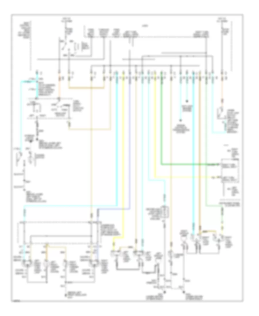 Exterior Lamps Wiring Diagram, Late Production for Saturn Ion Red Line 2004