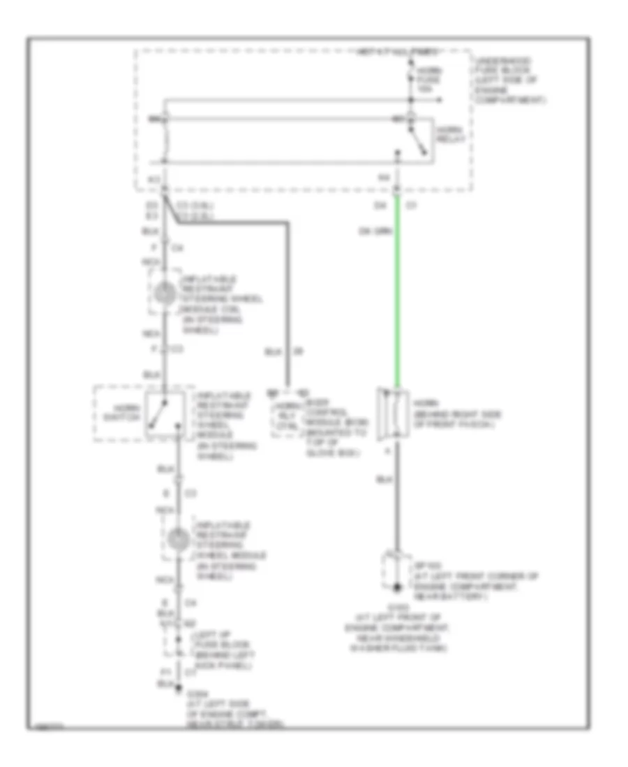 Horn Wiring Diagram for Saturn L300 2004