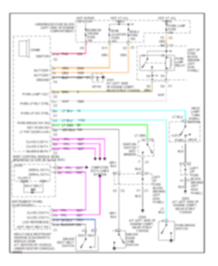 Warning Systems Wiring Diagram for Saturn L300 2004