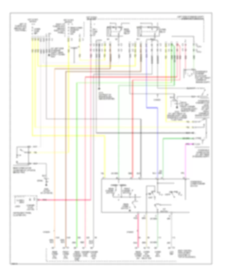 Электросхема стеклоочистителя, дворников и омывателя для Saturn L300 2004