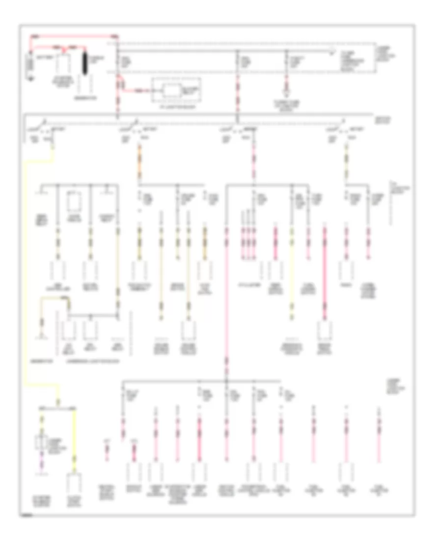 Power Distribution Wiring Diagram 1 of 2 for Saturn SC1 1995