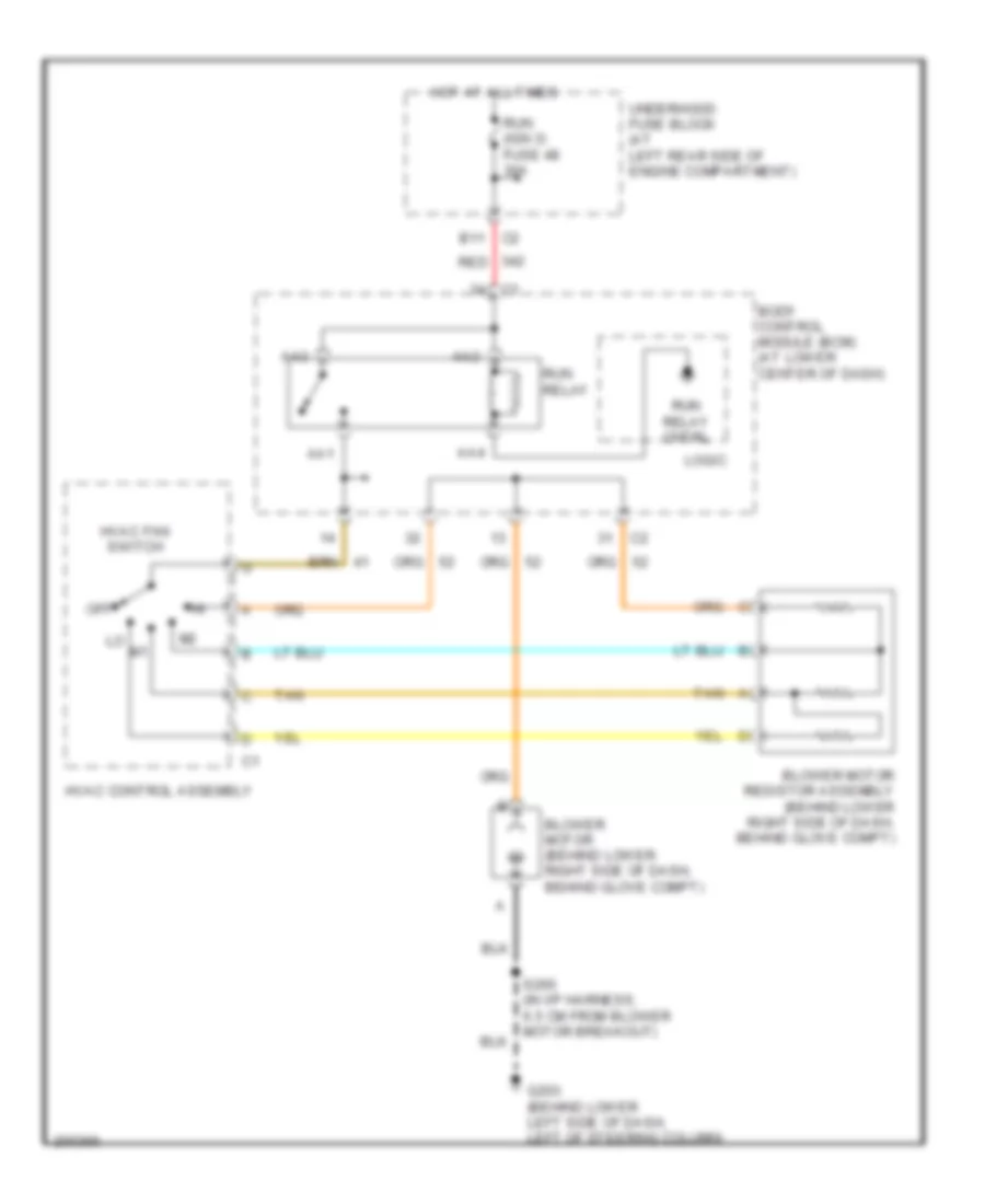 Heater Wiring Diagram for Saturn Ion 1 2005