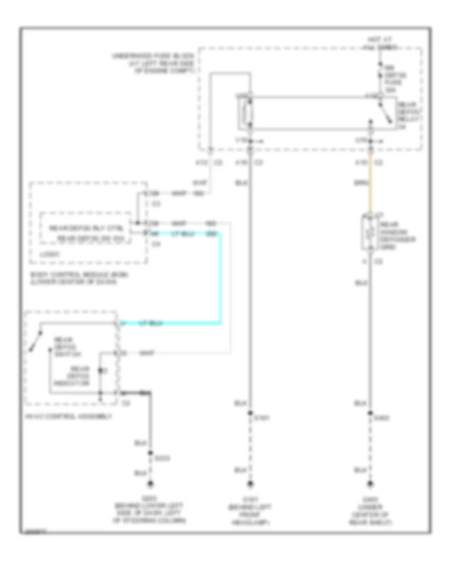 Defoggers Wiring Diagram for Saturn Ion 1 2005