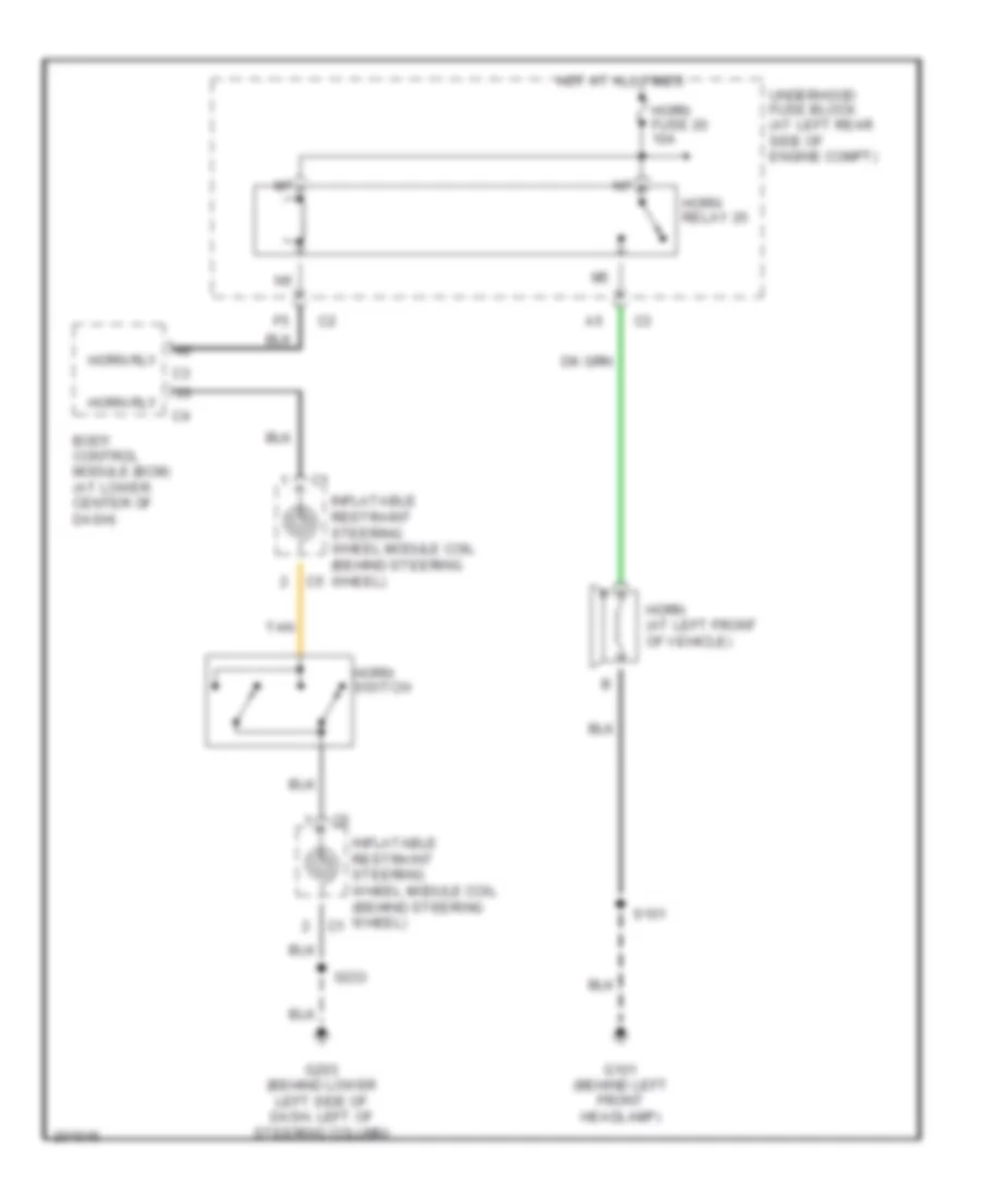 Horn Wiring Diagram for Saturn Ion 1 2005