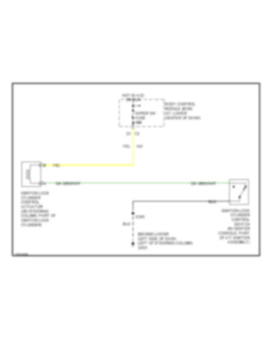 Ignition Lock Solenoid Wiring Diagram for Saturn Ion 1 2005