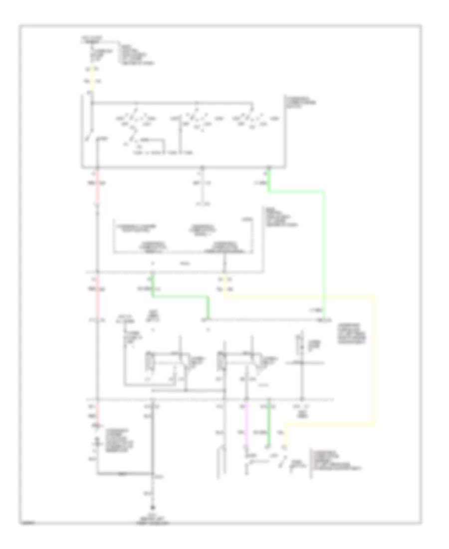 Электросхема стеклоочистителя, дворников и омывателя для Saturn Ion 1 2005