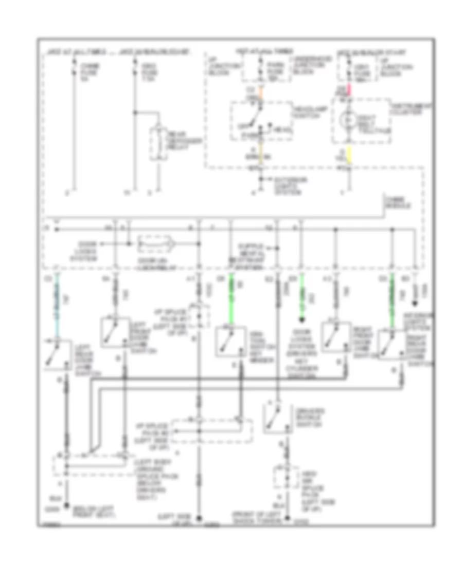Warning System Wiring Diagrams for Saturn SC2 1995