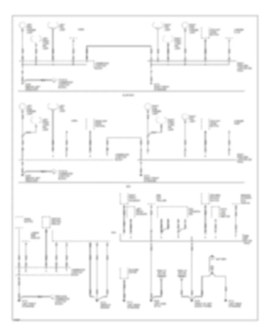 Ground Distribution Wiring Diagram 1 of 3 for Saturn SL 1995