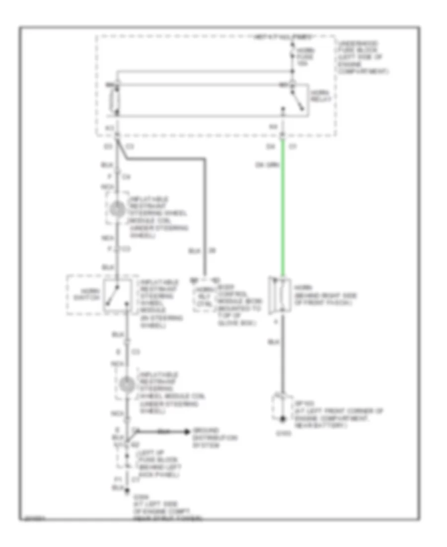 Horn Wiring Diagram for Saturn L300 2005