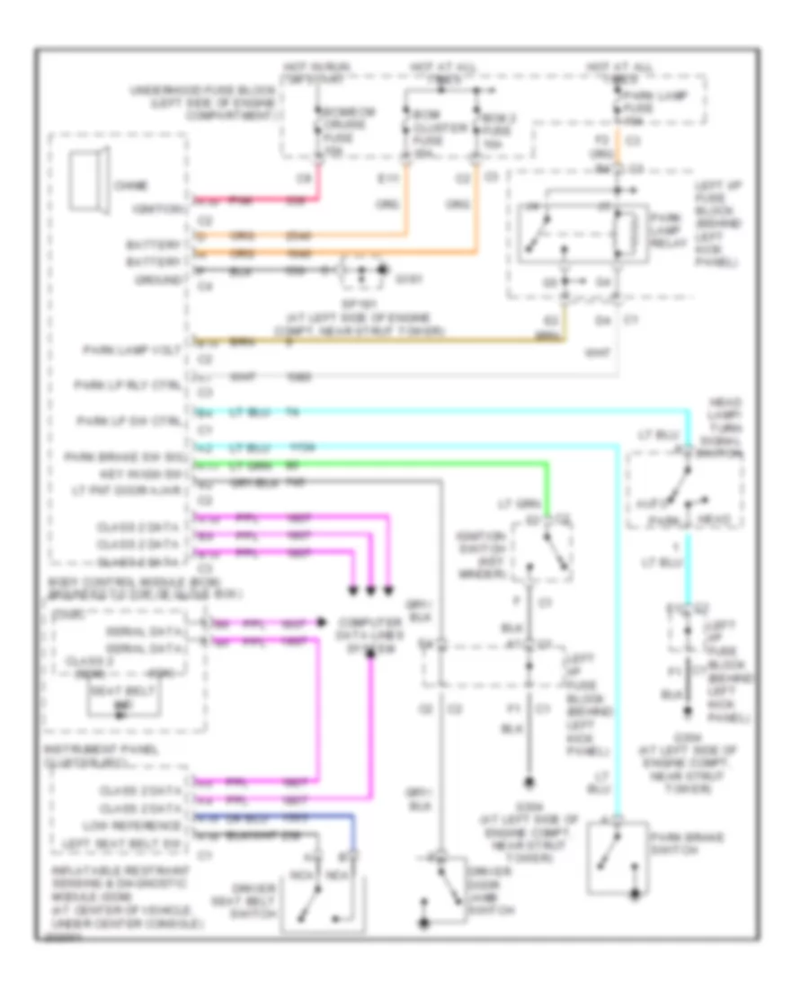 Warning Systems Wiring Diagram for Saturn L300 2005