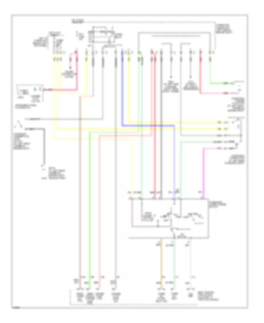 Электросхема стеклоочистителя, дворников и омывателя для Saturn L300 2005
