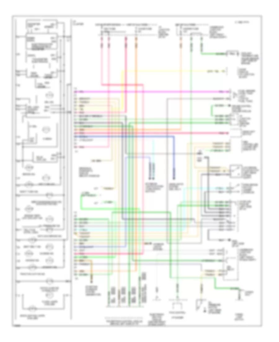 Instrument Cluster Wiring Diagram for Saturn SW1 1995