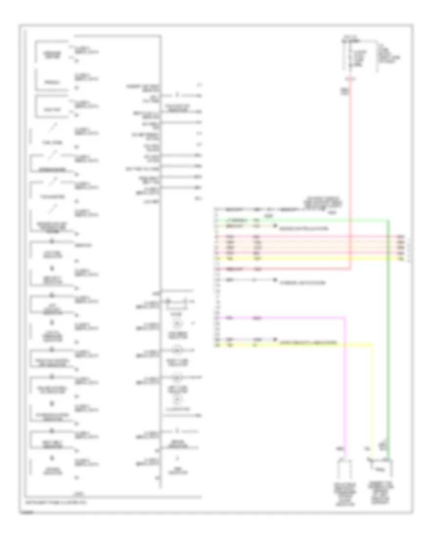 Instrument Cluster Wiring Diagram 1 of 2 for Saturn Relay 2005