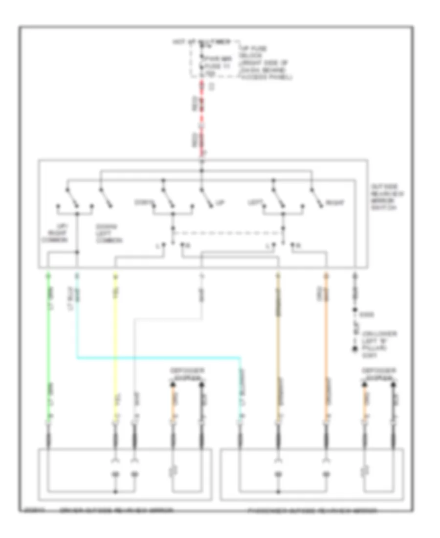 Power Mirrors Wiring Diagram for Saturn Relay 2005