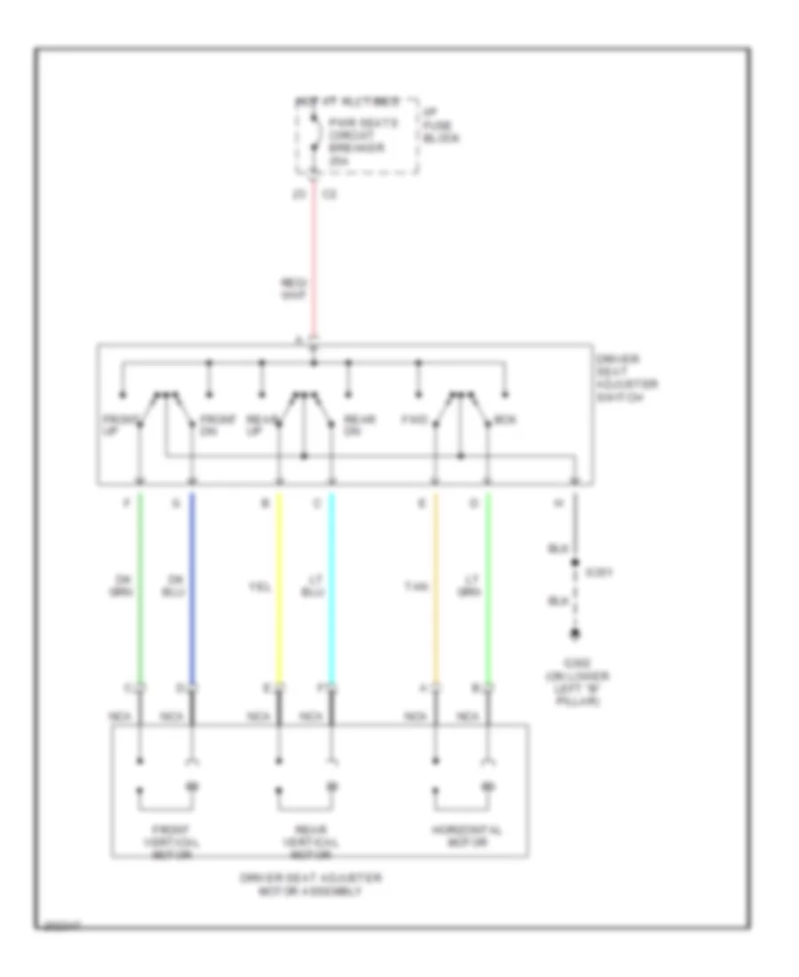 Driver Seat Wiring Diagram for Saturn Relay 2005