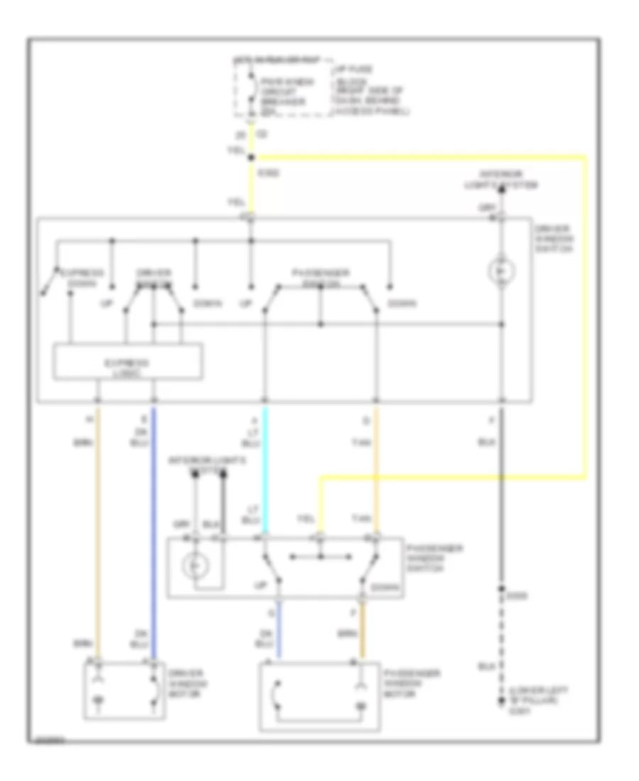 Power Windows Wiring Diagram for Saturn Relay 2005