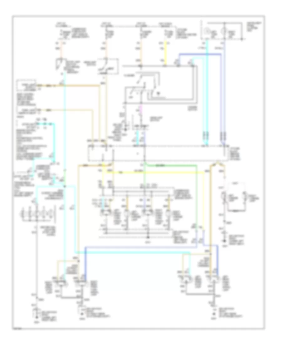 Exterior Lamps Wiring Diagram, without Autolamps for Saturn Vue 2005
