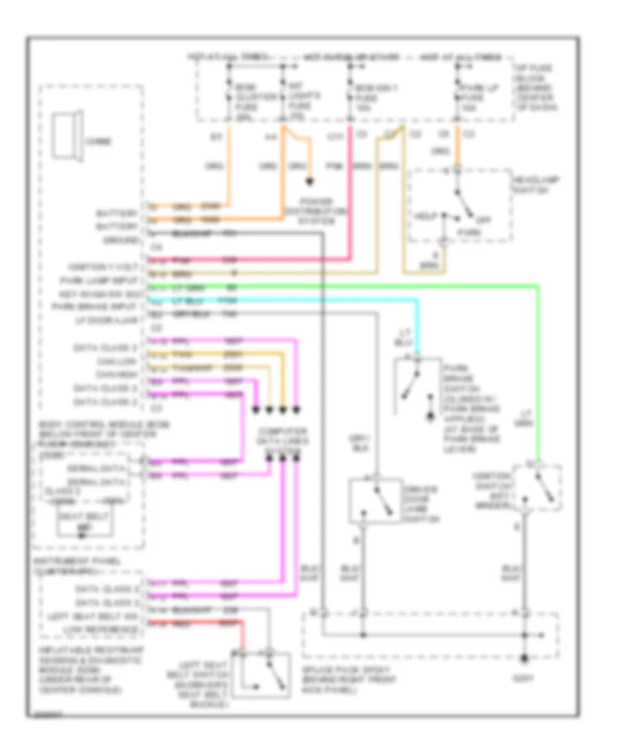 Warning Systems Wiring Diagram for Saturn Vue 2005