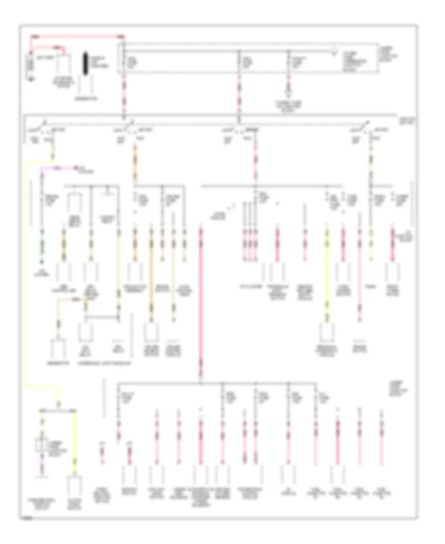 Power Distribution Wiring Diagram 1 of 2 for Saturn SC1 1996