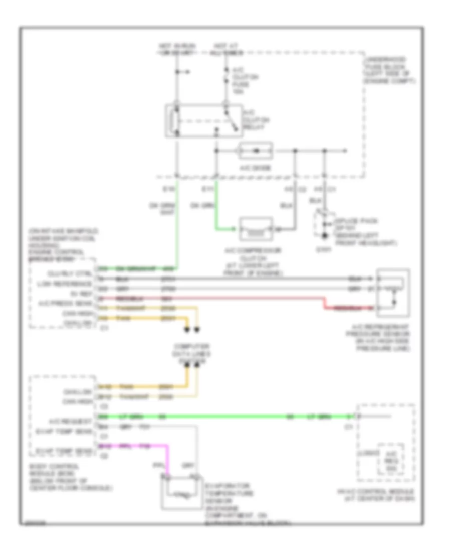 2 2L VIN D Compressor Wiring Diagram for Saturn Vue Red Line 2005
