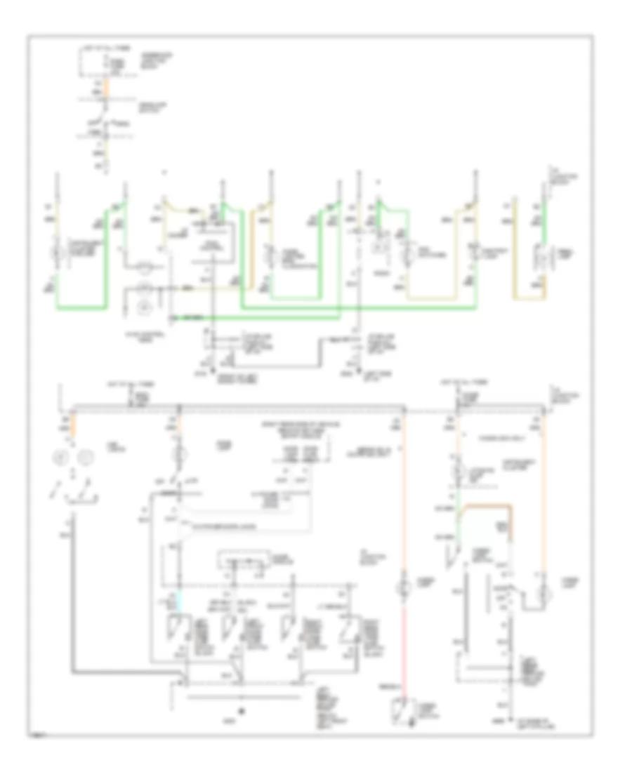 Interior Light Wiring Diagram for Saturn SC2 1996