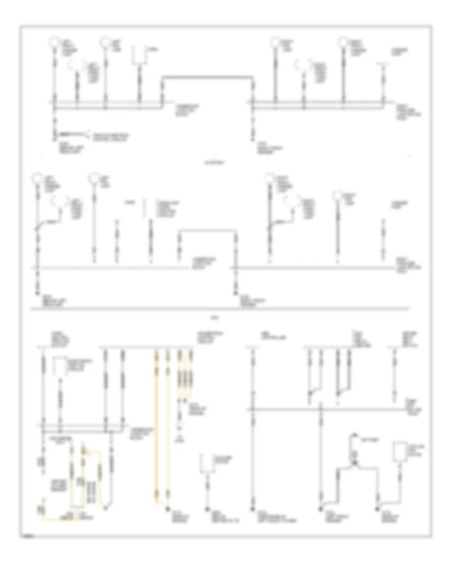 Ground Distribution Wiring Diagram 1 of 3 for Saturn SL 1996