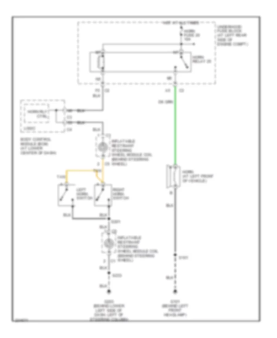 Horn Wiring Diagram for Saturn Ion 3 2006