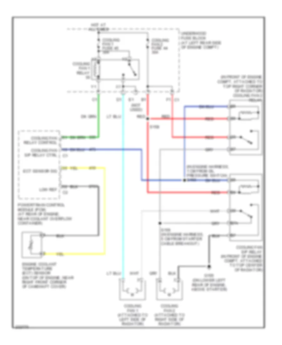 2.0L VIN P, Cooling Fan Wiring Diagram for Saturn Ion Red Line 2006