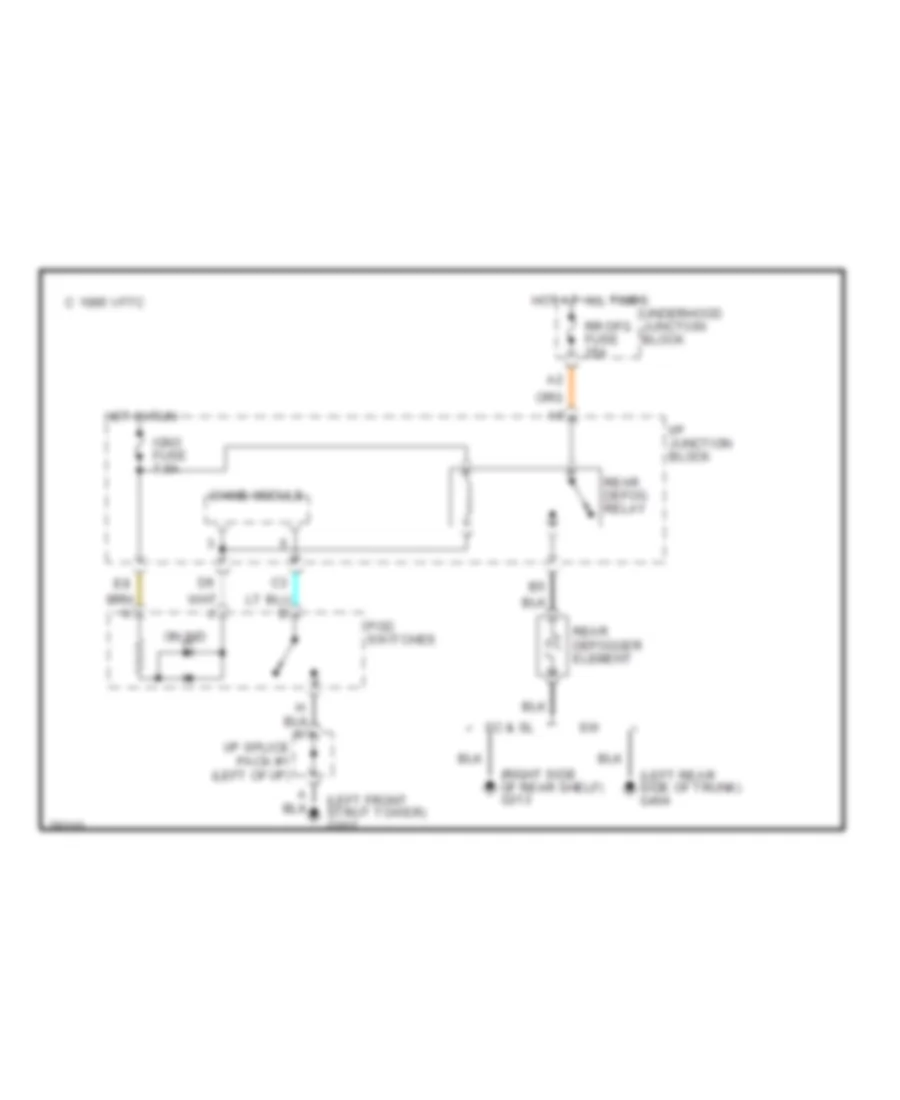 Defogger Wiring Diagram for Saturn SL2 1996