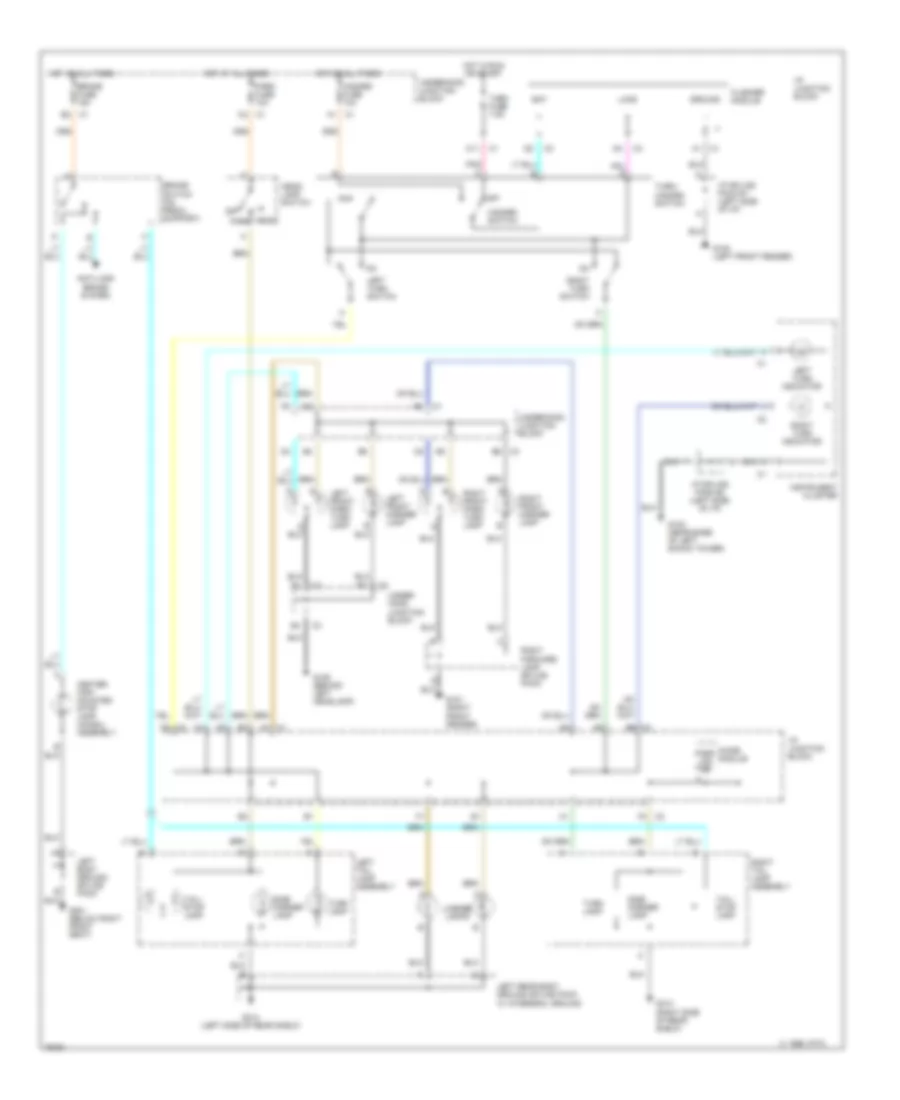 Exterior Lamps Wiring Diagram for Saturn SL2 1996