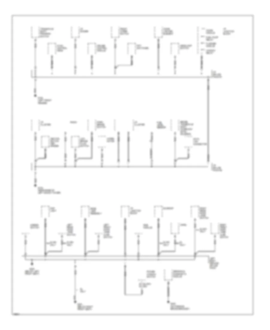 Ground Distribution Wiring Diagram 2 of 3 for Saturn SL2 1996