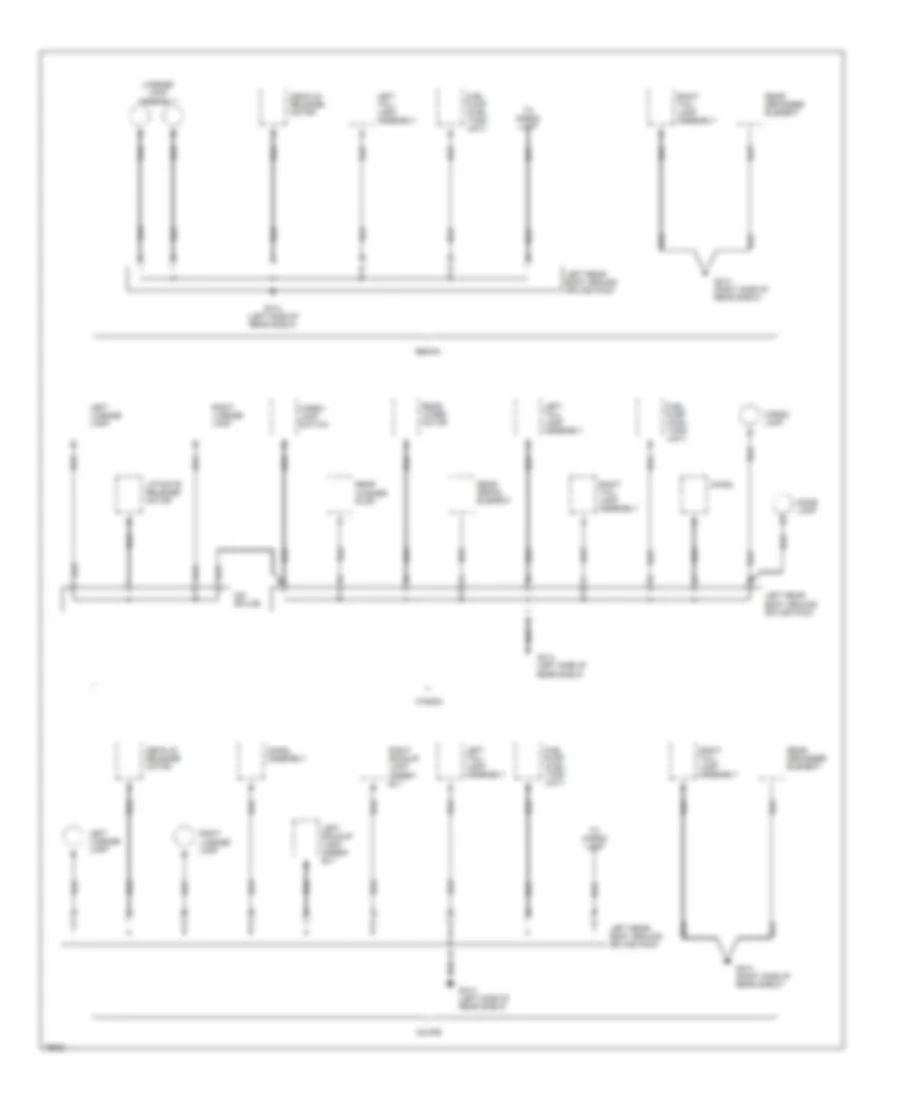 Ground Distribution Wiring Diagram 3 of 3 for Saturn SL2 1996