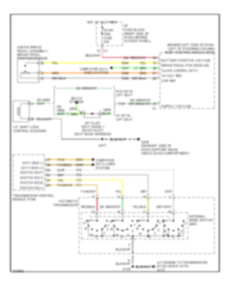 3.9L VIN 1, Shift Interlock Wiring Diagram for Saturn Relay 2006