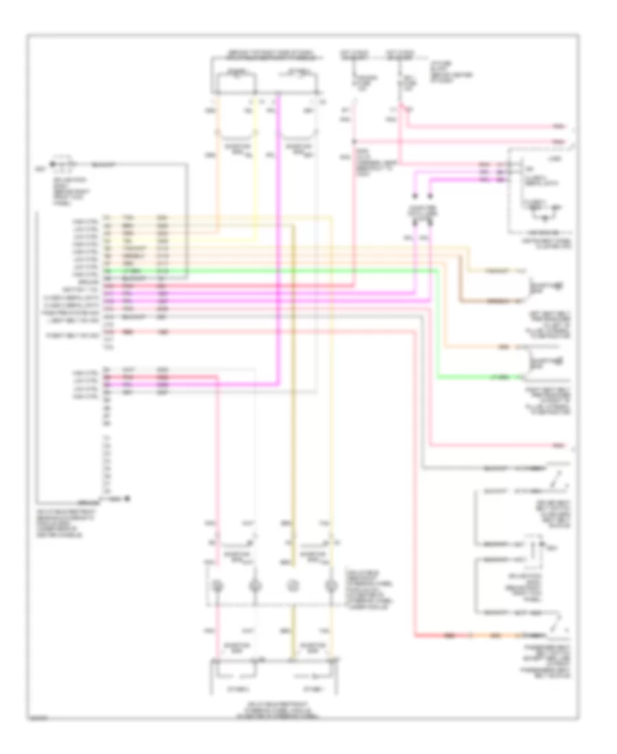 Supplemental Restraints Wiring Diagram, without Head Air Bag (1 of 2) for Saturn Vue 2006