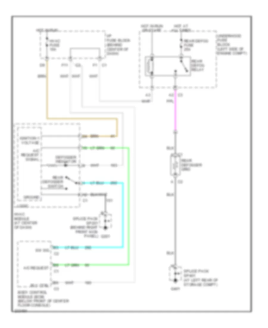 Defoggers Wiring Diagram for Saturn Vue Red Line 2006