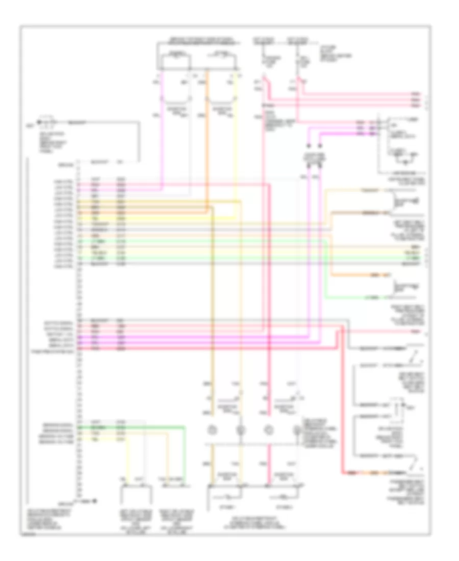 Supplemental Restraints Wiring Diagram with Head Air Bag 1 of 2 for Saturn Vue Red Line 2006