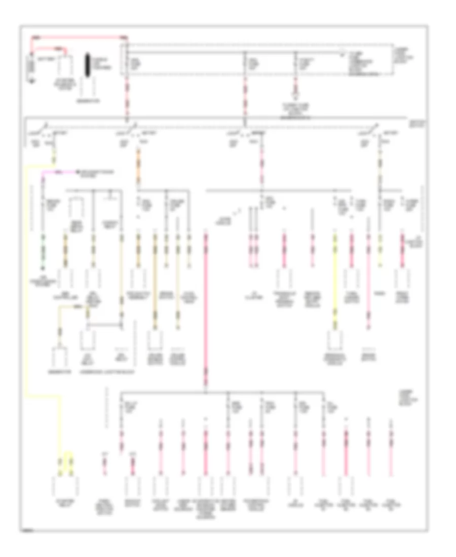 Power Distribution Wiring Diagram 1 of 2 for Saturn SC1 1997