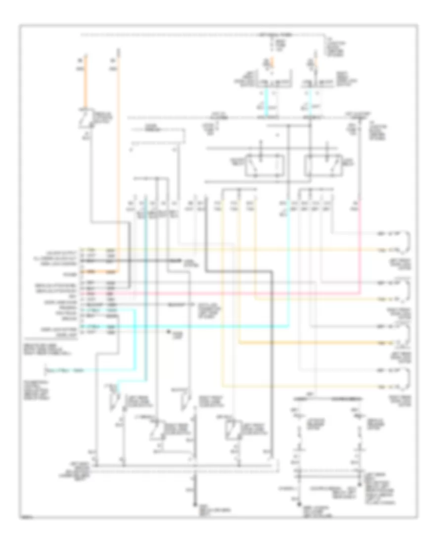 Power Door Lock Wiring Diagram for Saturn SC1 1997