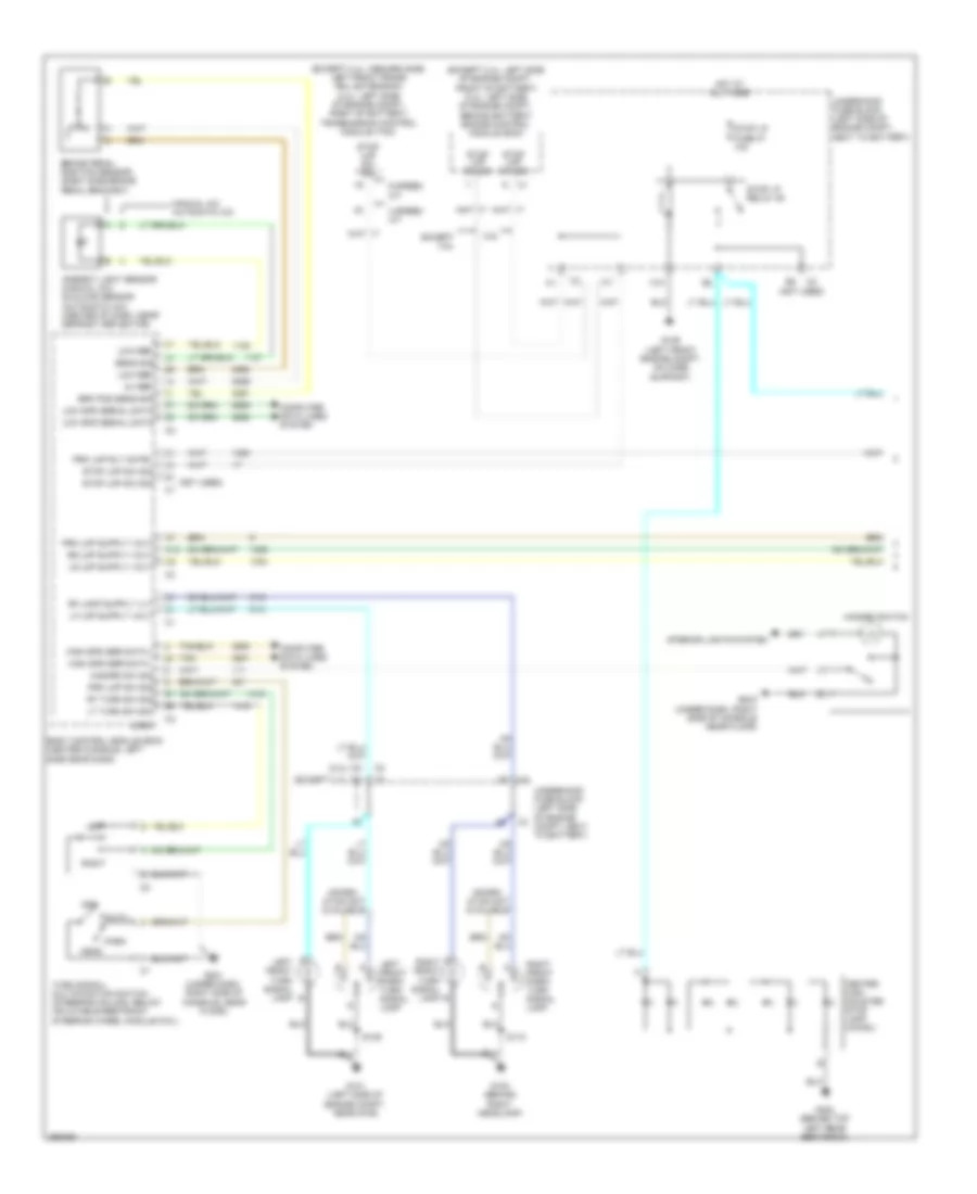 Exterior Lamps Wiring Diagram (1 of 2) for Saturn Aura Green Line 2007