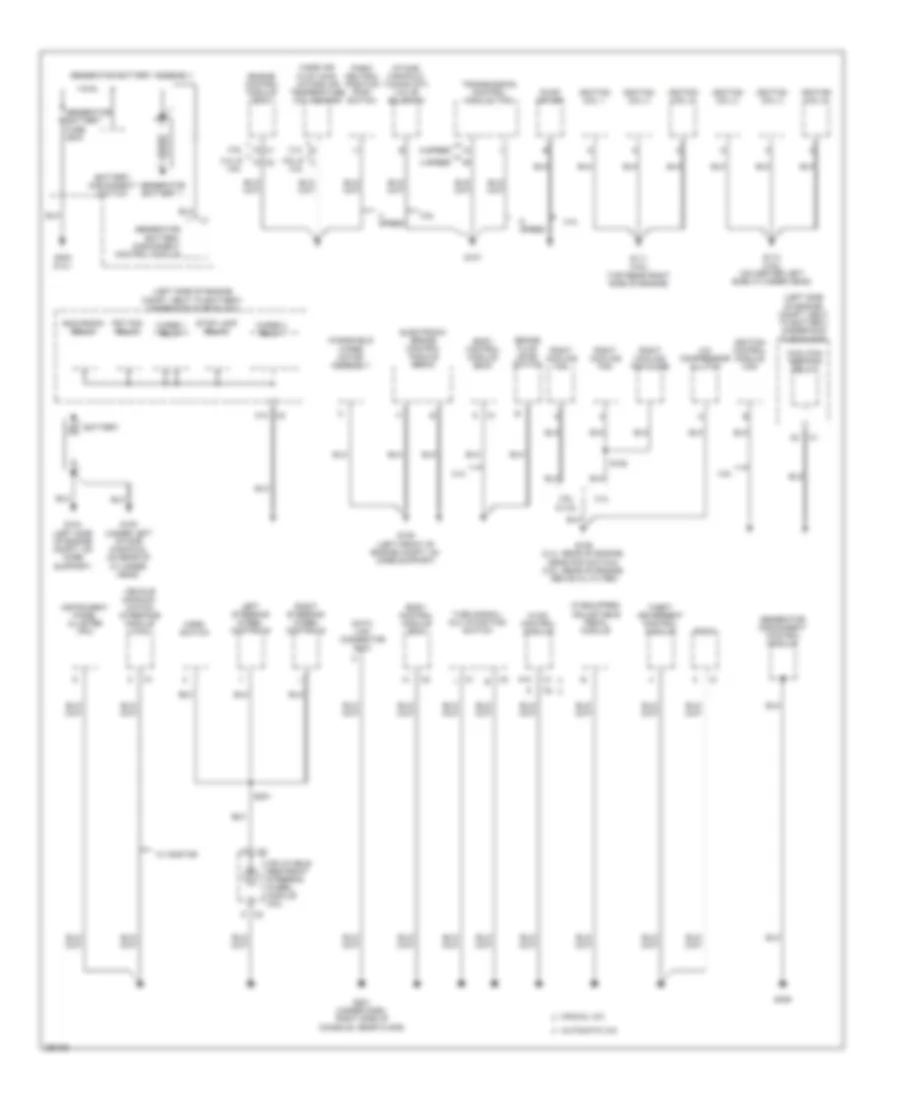 Ground Distribution Wiring Diagram 1 of 3 for Saturn Aura XE 2007