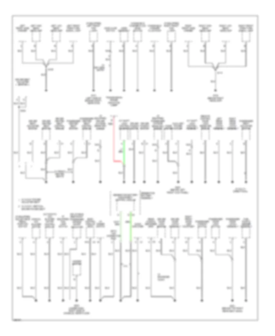 Ground Distribution Wiring Diagram (2 of 3) for Saturn Aura XE 2007