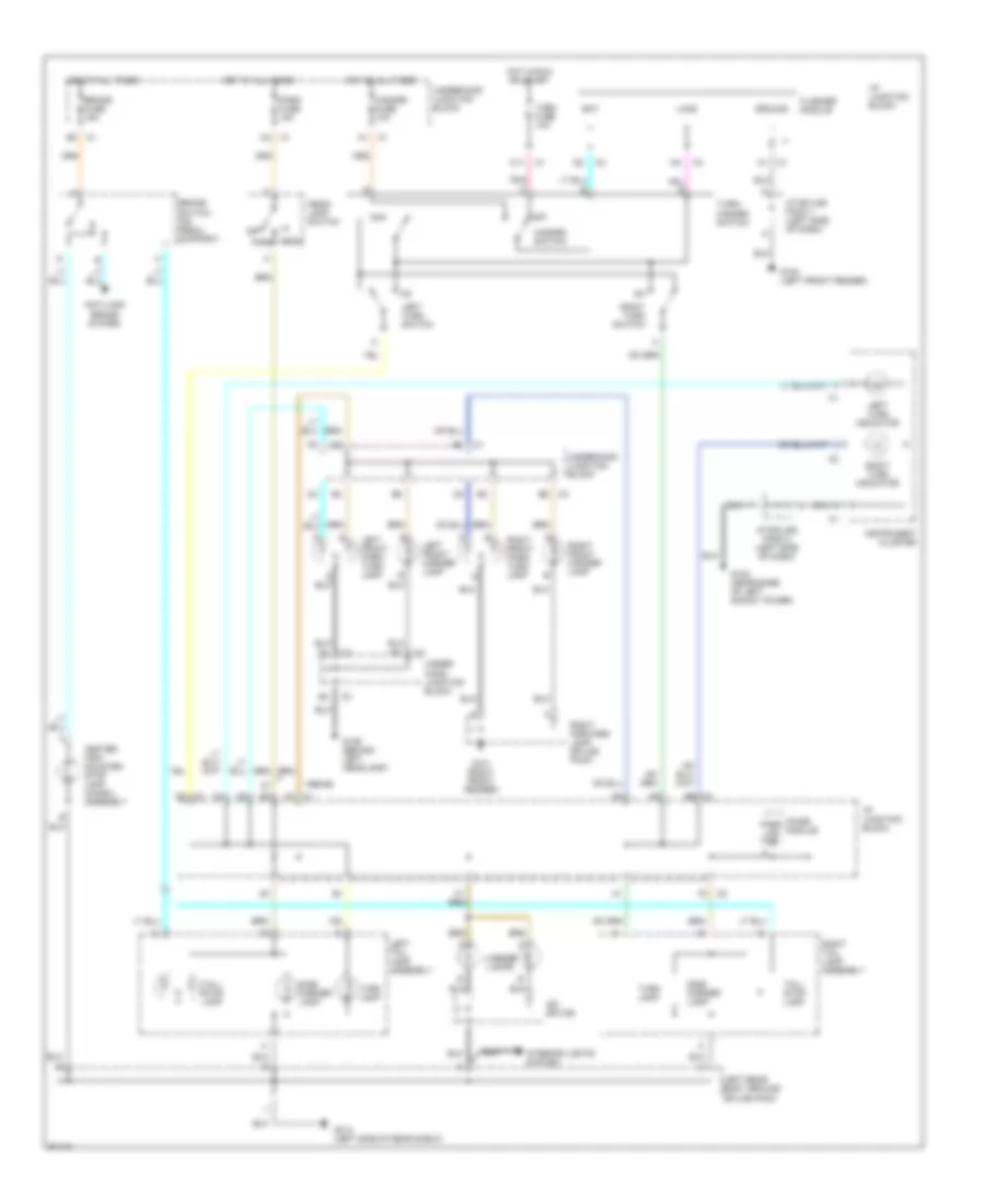 Exterior Lamps Wiring Diagram for Saturn SW1 1997