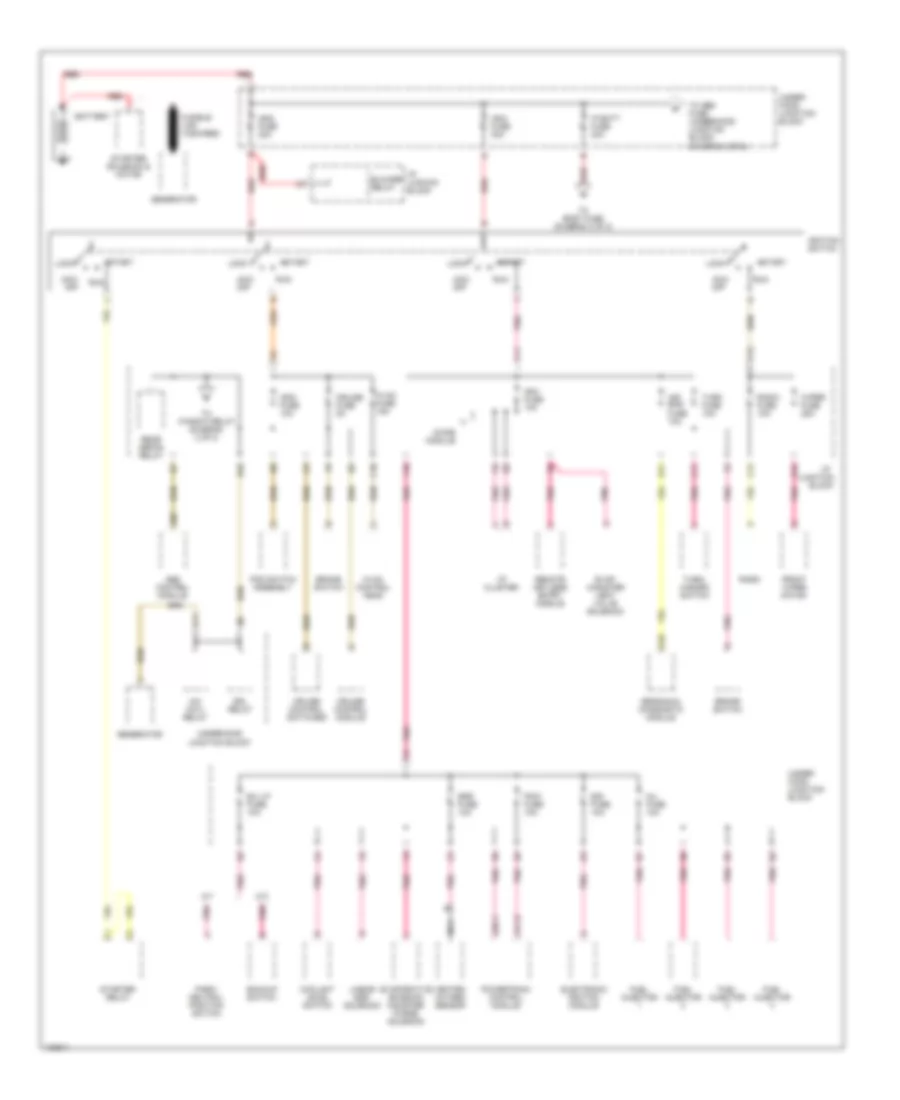 Power Distribution Wiring Diagram 1 of 2 for Saturn SC1 1998
