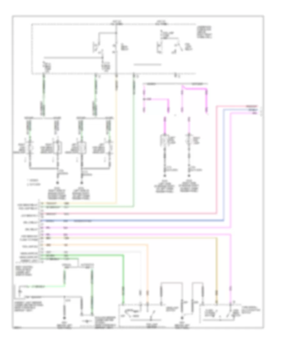 Headlights Wiring Diagram 1 of 2 for Saturn Outlook XE 2007